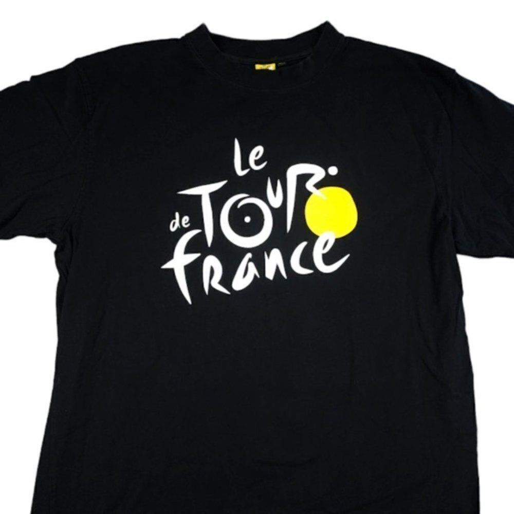 Le Tour De France T Shirt Mens Size 2XL Black Cycling Race Bike Racing